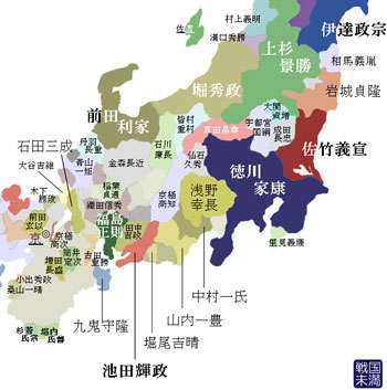 慶長前期地図_中部地方周辺