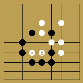 白石aの上とbの上、どちらからアタリにしますか？